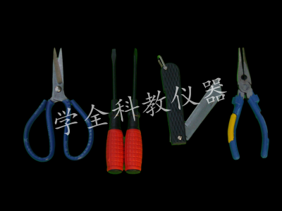 剪刀、一字螺絲刀、玻璃刀、尖嘴鉗